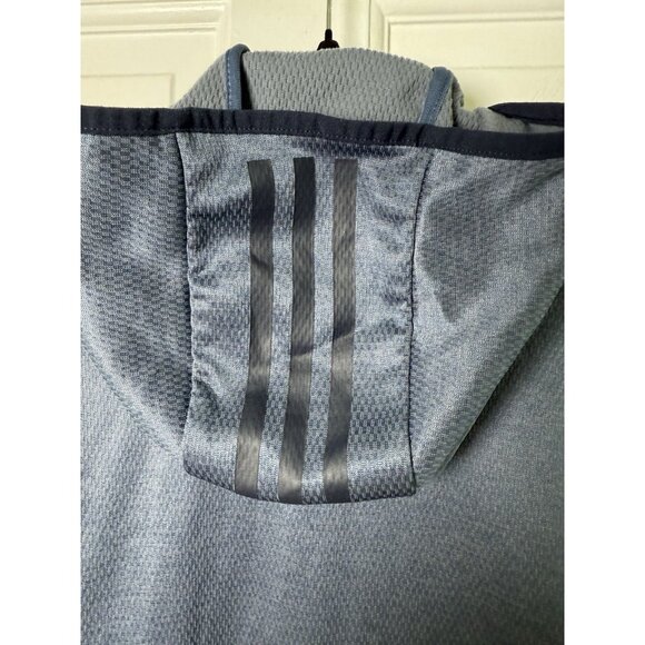 Adidas Men’s Tl Full Zip Blue Gray Hoodie Climawarm Size Small EUC - Picture 7 of 12